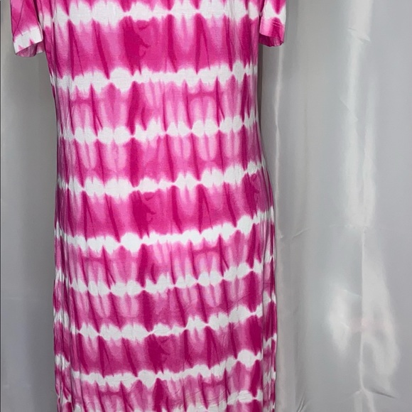Design History Women’s Short Sleeve Cold Shoulder Tie Dyed Spandex Dress Small - Picture 5 of 11